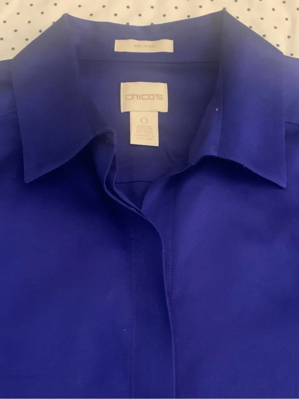 CHICO’S 100% Cotton Long Blue Top